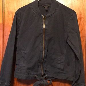 J Crew Navy light jacket with zipper Small